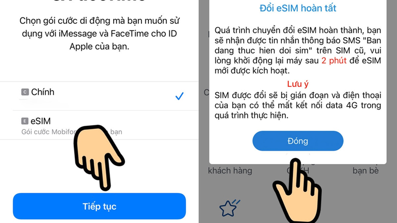 chuyển esim sang máy khác